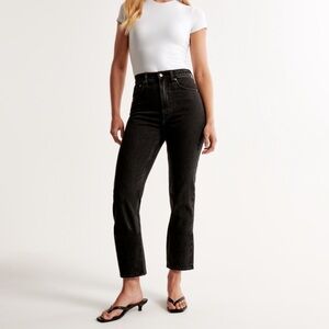 Abercrombie Ankle Straight Jeans, Ultra High Rise